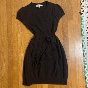 Dark Brown Knit Dress With